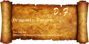 Dragomir Ferenc névjegykártya